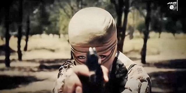 Jihadist Pointing a gun