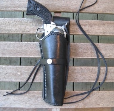 Black Right Handed Smooth Leather Gun Holster