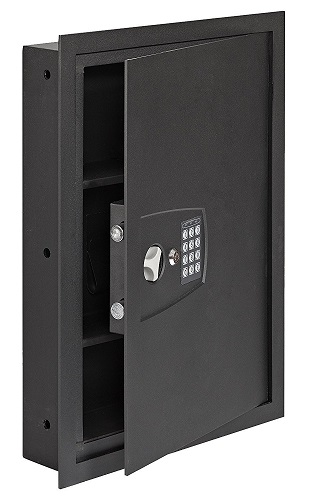 SnapSafe In Wall Safe, Electronic Hidden LED Home Security Safe